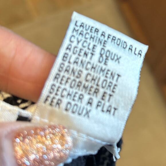 Talbots Striped Cardigan Sweater Large Black White Zip Up Preppy Academia Office - Picture 7 of 7